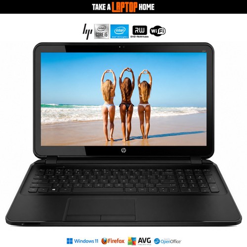 250 laptop jet black - hp, core
